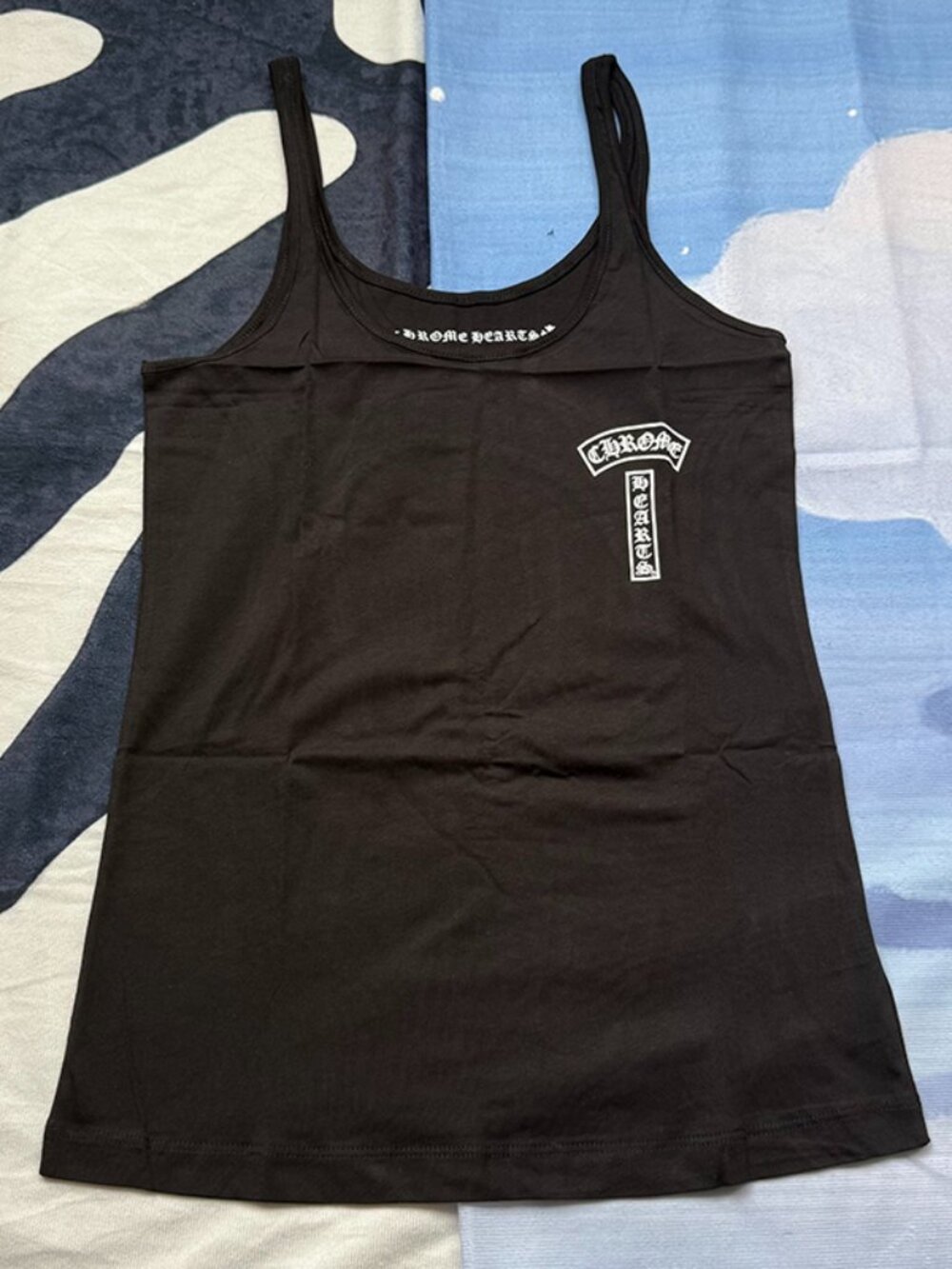 Chrome Hearts Logo-Print Fine-Ribbed Tank Top